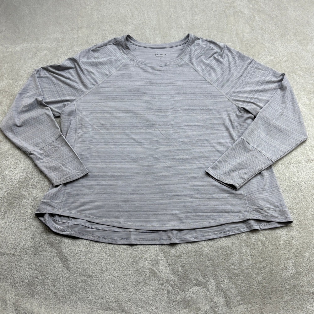Athleta Performance Top Women's 2X Purple Heathered Yoga Running Gym Gorpcore